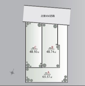 豊島区池袋3丁目、売地、3区画です。